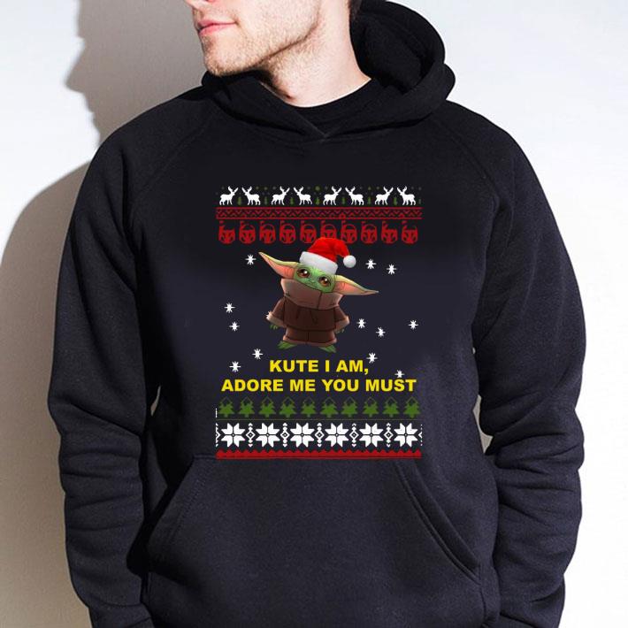 1819d3ef awesome star wars baby yoda kute i am adore me you must ugly christmas shirt 4 - Awesome Star Wars Baby Yoda Kute I am Adore Me You Must Ugly Christmas shirt