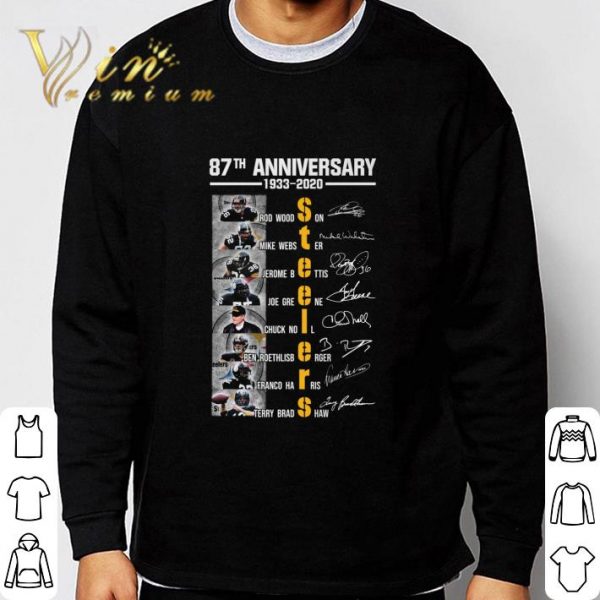 Pittsburgh Steelers 87th anniversary 1933-2020 signatures shirt