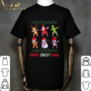 Dabbing Santa Merry Christmas 2020 Mask Quarantine shirt 1