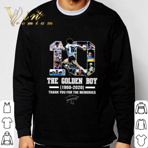 Thank You No 10 Maradona The Golden Boy 1960-2020 Signature shirt