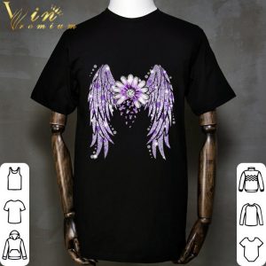 Wings flower Fibromyalgia Awareness shirt 1