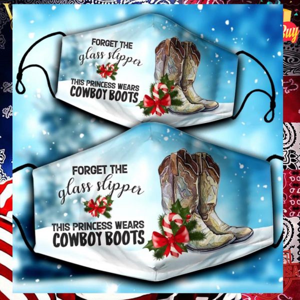 Forget the glass slipper this princess wears Cowboy Boots Christmas face mask