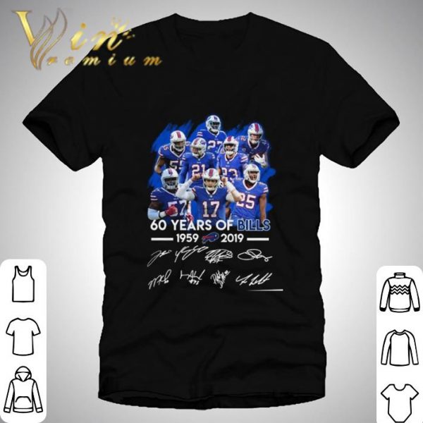 60 Years Of Buffalo Bills Team NFL 1959-2019 Signatures shirt