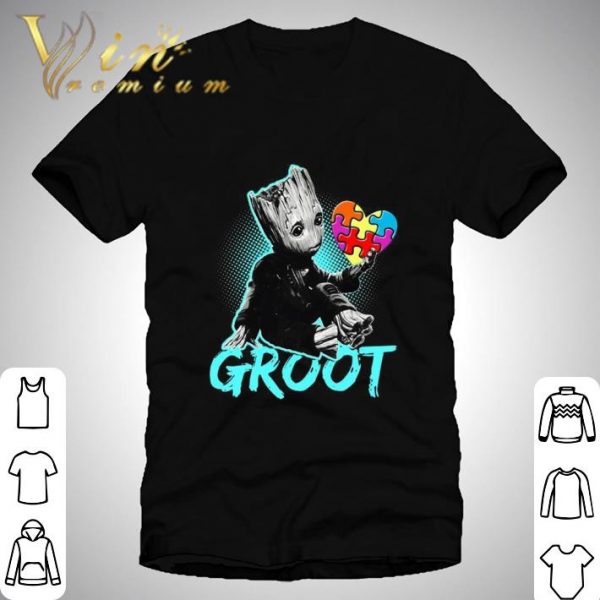 Guardian Of The Galaxy Groot Autism Awareness Puzzle Pieces shirt
