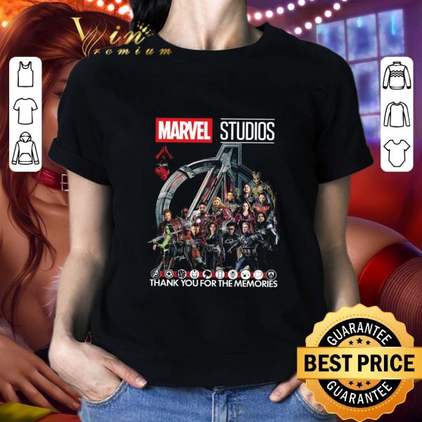 Funny Marvel Studios Avengers Signatures Thank You For The Memories shirt