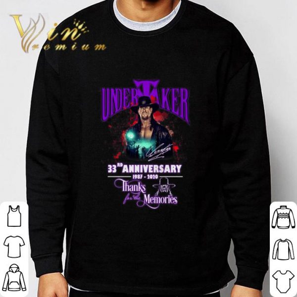 Original The Undertaker 33rd anniversary 1987-2020 thanks for the memories shirt