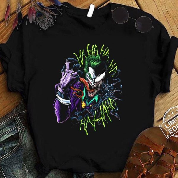 DC vs Marvel Joker vs Venom ha ha ha shirt