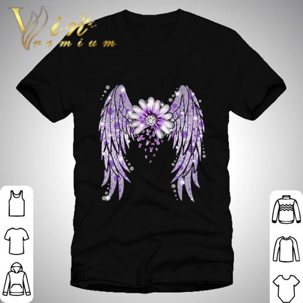 Wings flower Fibromyalgia Awareness shirt