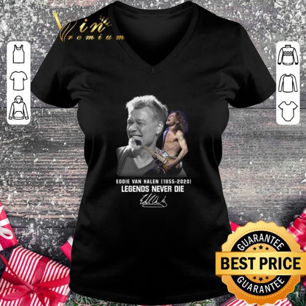 Premium Eddie Van Halen 1955-2020 Legends Never Die Signature shirt