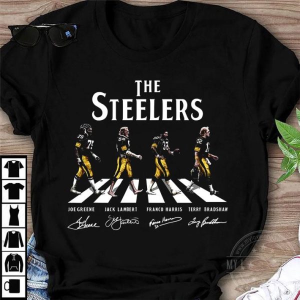 Best The Pittsburgh Steelers Walking Abbey Road Signatures shirt