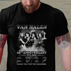 Best Thank You Van Halen Band 48th anniversary 1972-2020 Signatures shirt 2