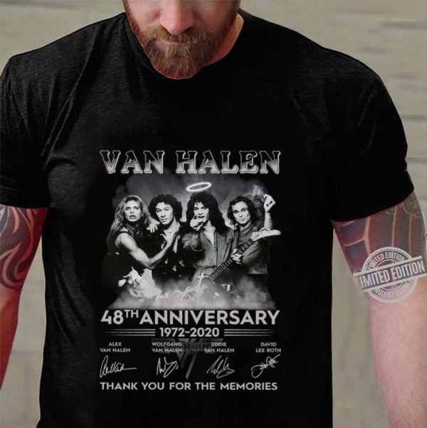 Best Thank You Van Halen Band 48th anniversary 1972-2020 Signatures shirt