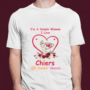 Best I'm A Simple Woman I Love Kansas City Chiefs And Dunkin Donuts shirt 2