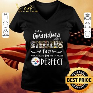 Original I'm A Grandma And A Steelers Fan Which Means I'm Pretty Much Perfect shirt 2
