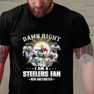 Best Pittsburgh Steelers Damn Right I Am A Steelers Fan Now And Forever shirt 2