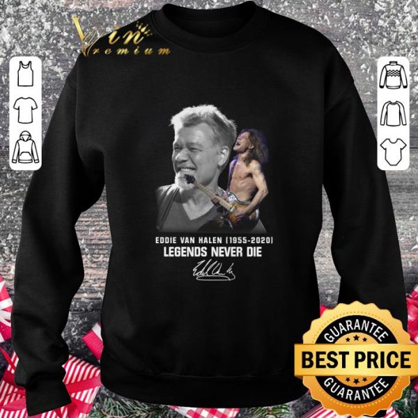Premium Eddie Van Halen 1955-2020 Legends Never Die Signature shirt