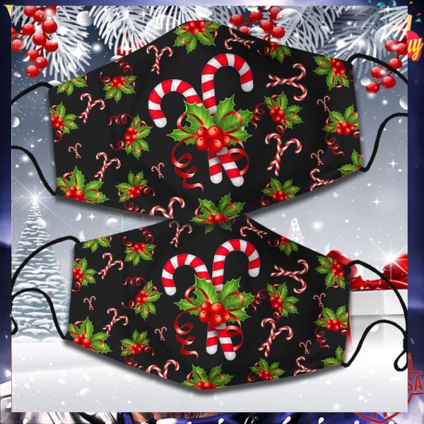Candy Christmas face mask