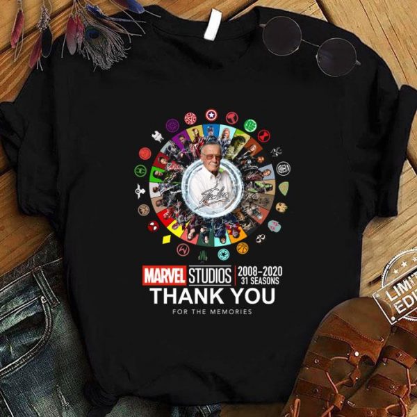 Original Stan Lee Avengers Marvel Studios 2008-2020 31 Seasons Signatures shirt