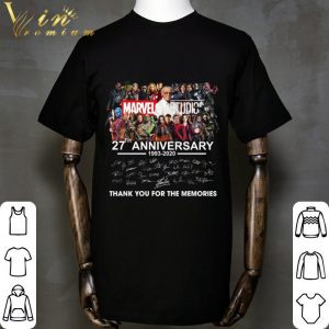 Stan Lee Marvel Studios 27th Anniversary 1993-2020 signatures shirt 1