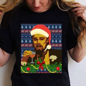 Best Leo Laughing Dank Meme Ugly Christmas Sweater shirt 1