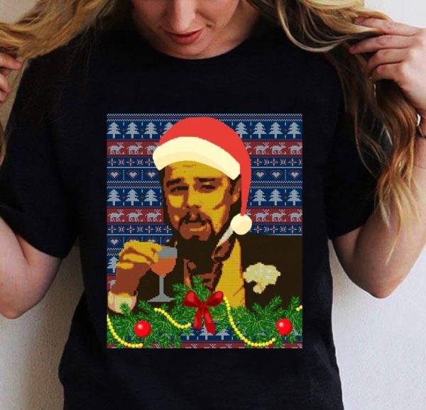 Best Leo Laughing Dank Meme Ugly Christmas Sweater shirt