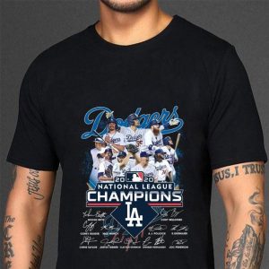 Best LA Dodgers MLB 2020 National League Champions signatures shirt 2