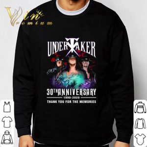 Logo Undertaker 30th Anniversary Signed Thank You For The Memories shirt 2