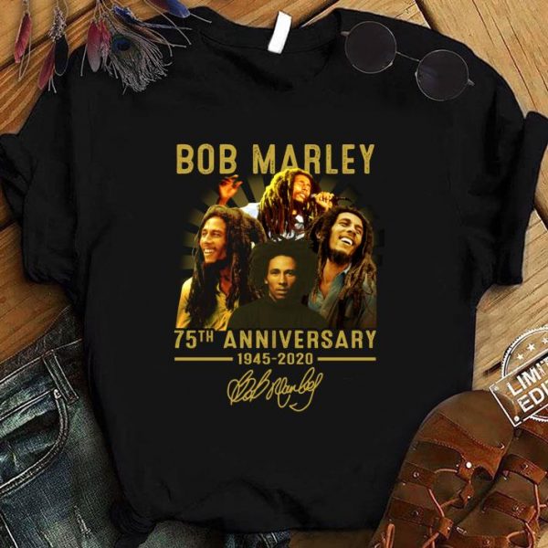 Best RIP Bob Marley 75th Anniversary 1945-2020 Signature shirt