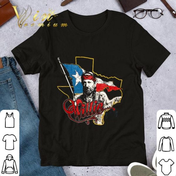 Best Willie Nelson Texas flag shirt