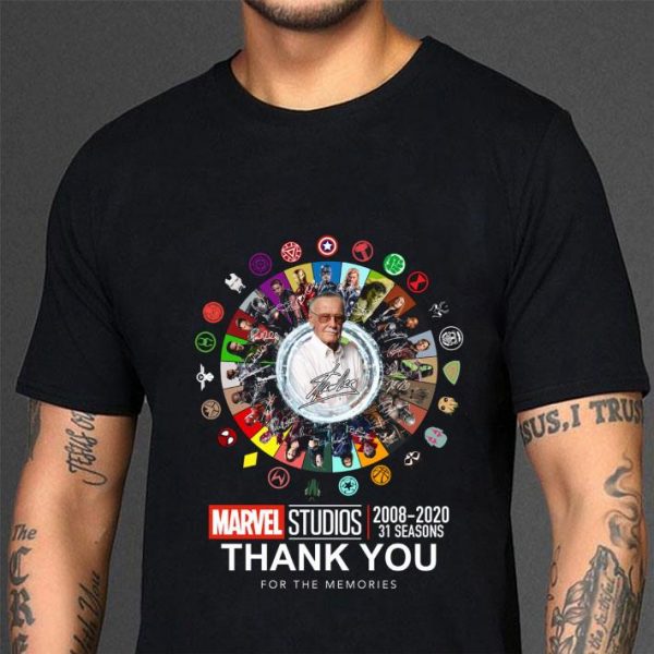 Original Stan Lee Avengers Marvel Studios 2008-2020 31 Seasons Signatures shirt