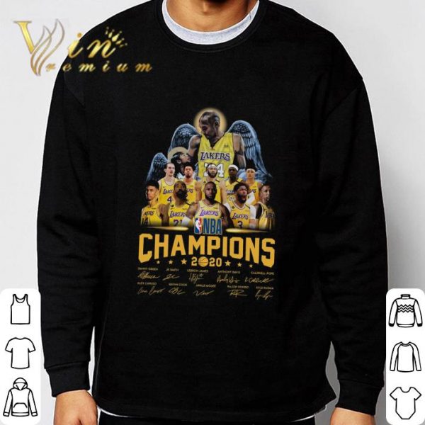 Kobe Gianna Bryant Lakers NBA champions 2020 signatures shirt, hoodie ...