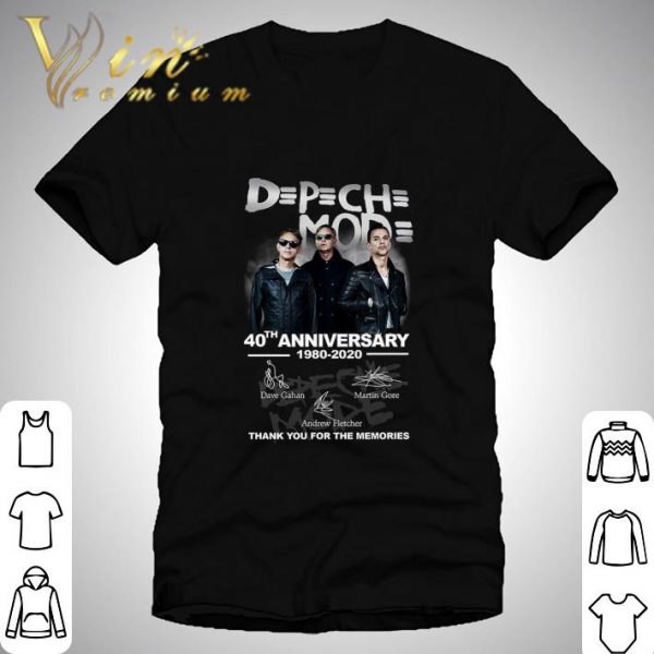 Thank You Depeche Mode 40th Anniversary 1980-2020 Signed shirt