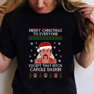 Hot Merry christmas to everyone except that bitch carole baskin shirt 1