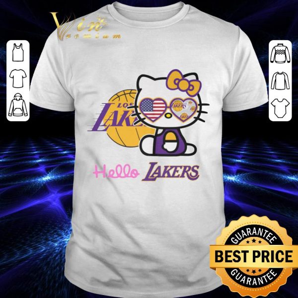 Original Los Angeles Lakers Kitty hello Lakers shirt