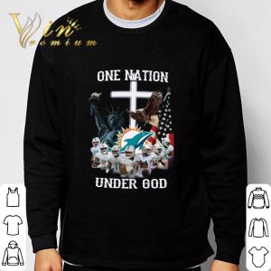 Miami Dolphins Statue Of Liberty One Nation Under God shirt 2