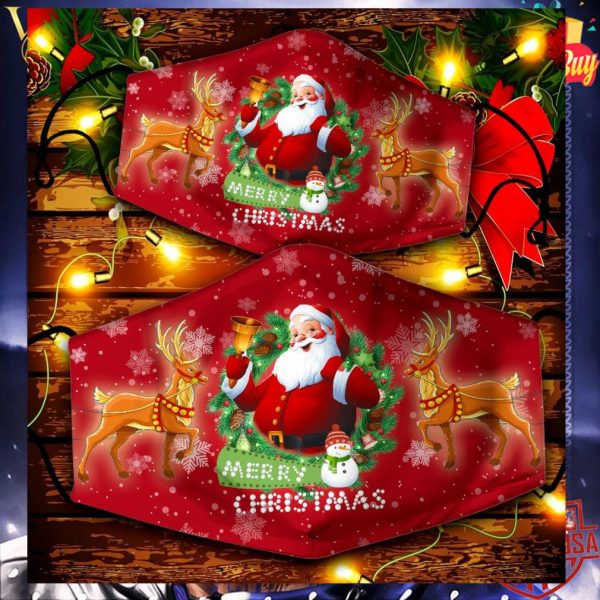 Santa Claus Merry Christmas face mask