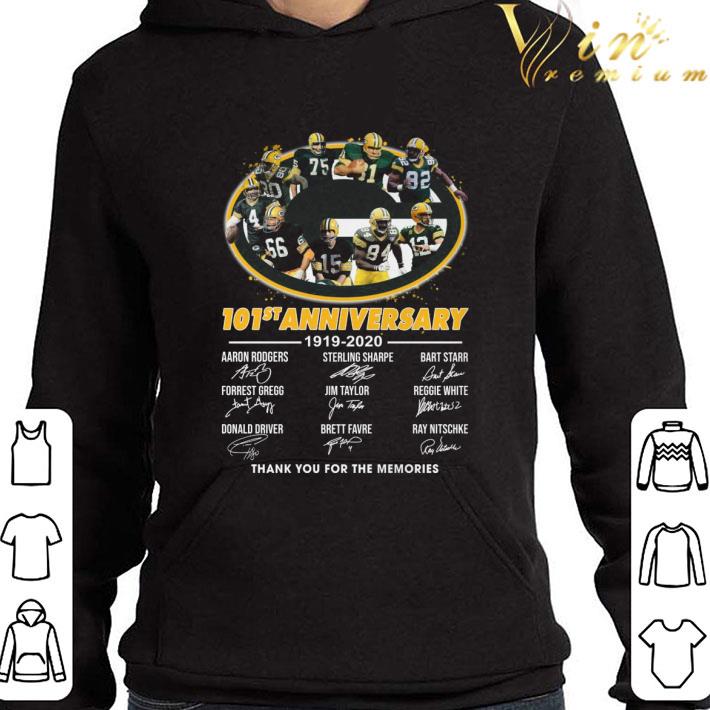 80daf4fe 101st anniversary 1919 2020 green bay packers signatures shirt 4 - 101st anniversary 1919-2020 Green Bay Packers Signatures shirt