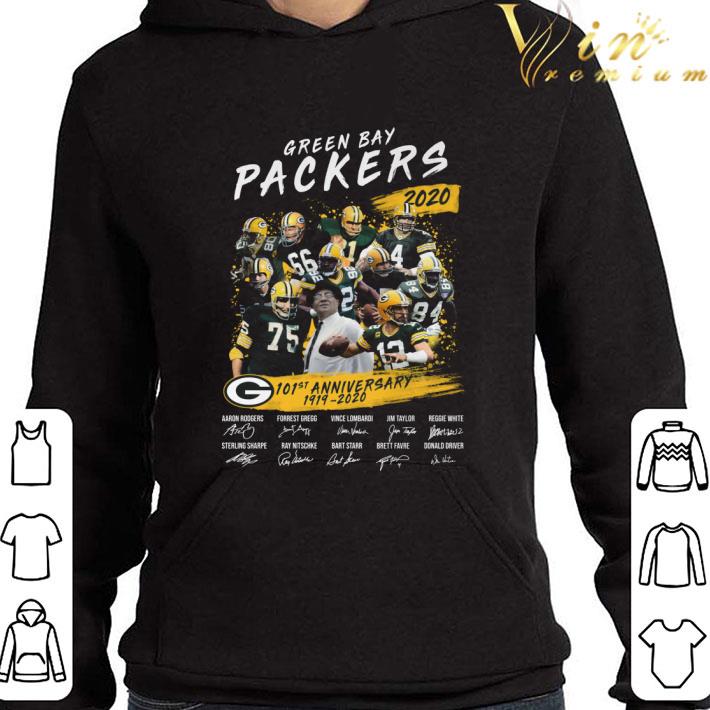 8158b907 green bay packers all great 2020 101st anniversary 1919 2020 signatures shirt 4 - Green Bay Packers All Great 2020 101st Anniversary 1919-2020 Signatures shirt