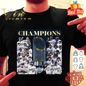 Premium 2020 World Champions Los Angeles Dodgers team baseball player shirt 1