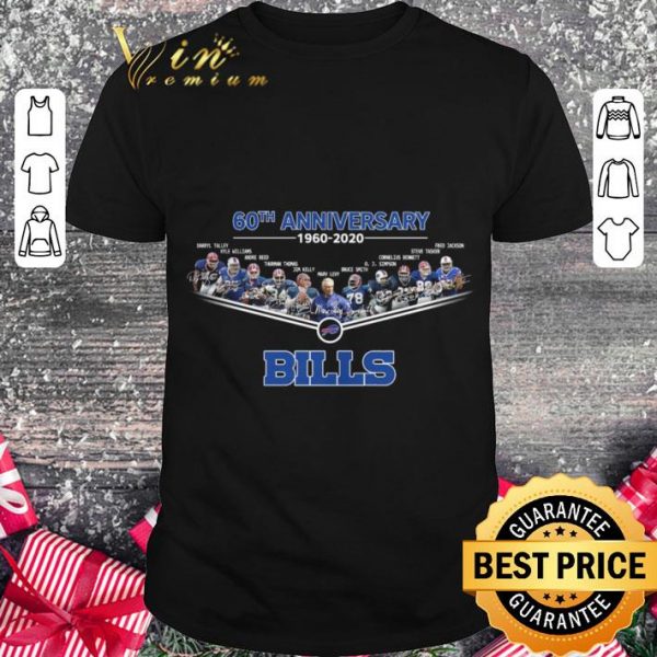 Original Buffalo Bills 60th anniversary 1960-2020 signatures shirt