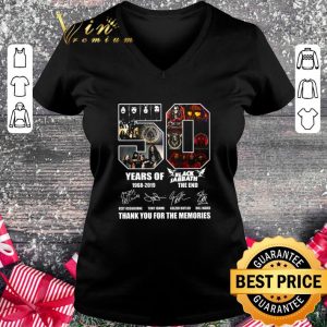 Premium 50 Years Of 1968-2019 Black Sabbath The End Signatures shirt 1