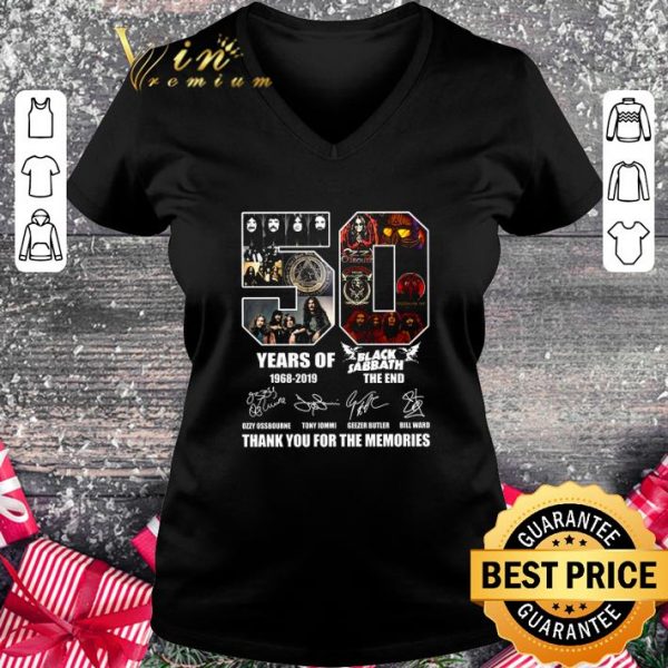Premium 50 Years Of 1968-2019 Black Sabbath The End Signatures shirt
