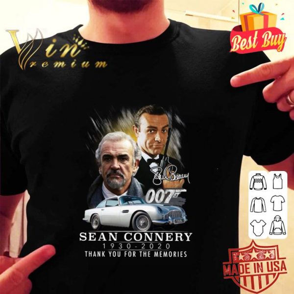 Premium 007 James Bond RIP Sean Connery 1930-2020 signature shirt