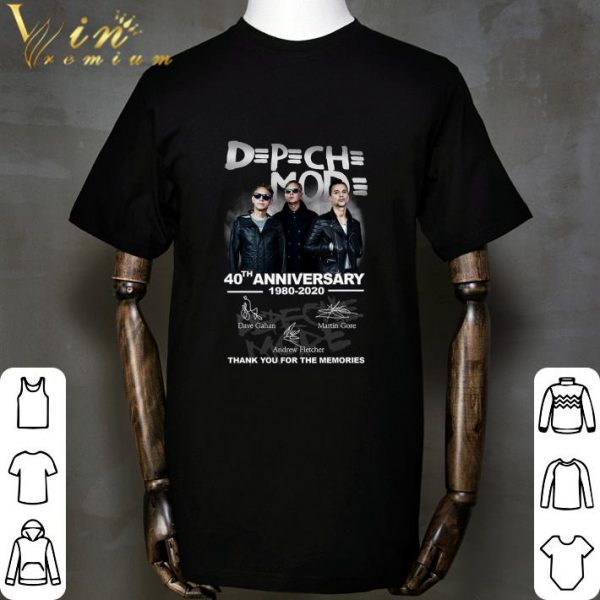 Thank You Depeche Mode 40th Anniversary 1980-2020 Signed shirt