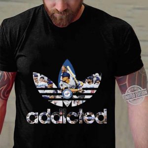 Best Logo Adidas addicted Los Angeles Dodgers team baseball shirt 2