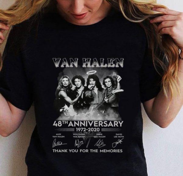 Best Thank You Van Halen Band 48th anniversary 1972-2020 Signatures shirt