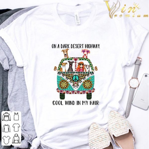 Hippie Bus Greyhound On A Dark Desert Cool Wind In My Hair shirt