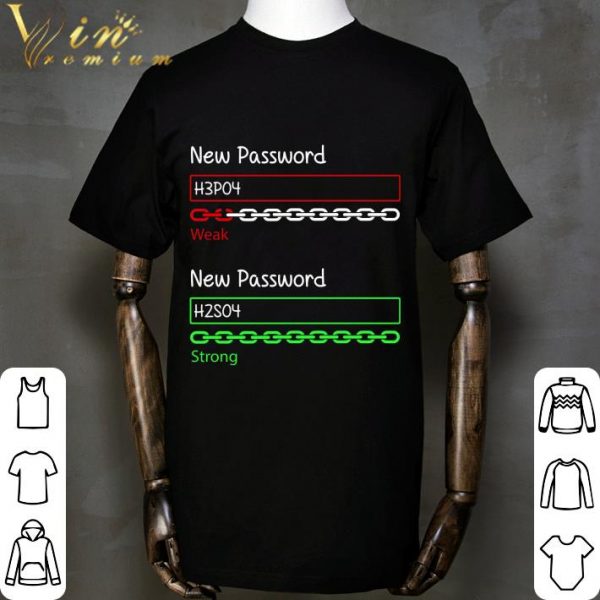Chemistry New Password H3po4 Weak New Password H2so4 Strong shirt