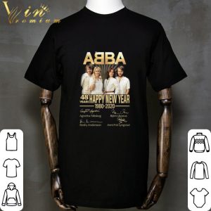 ABBA Band 48 Years Happy New Year 1980-2020 Member Signatures shirt 1
