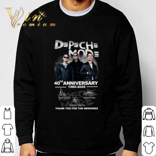 Thank You Depeche Mode 40th Anniversary 1980-2020 Signed shirt